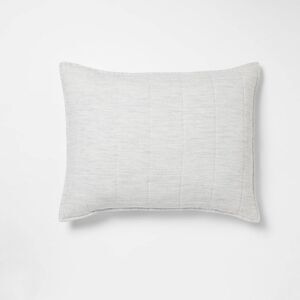Open Box - Threshold - Standard Space Dyed Cotton Linen Sham Light Gray - Gray